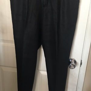 J Crew black linen ankle pants